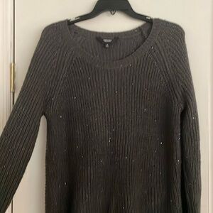 Dark Grey Mini Sequin Sweater Medium Simply Vera